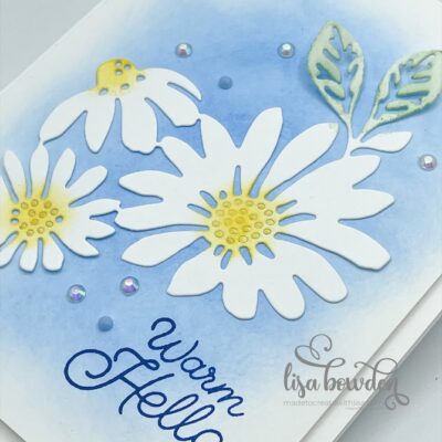 “Warm Hello” card with the Cheerful Daisies Stamp Set & Dies