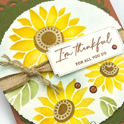 Sunflower Card with the Abundant Beauty Masks