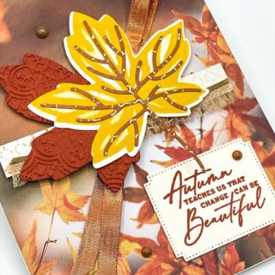 “Autumn is Beautiful” Card with the Autumn Leaves Stamp Set