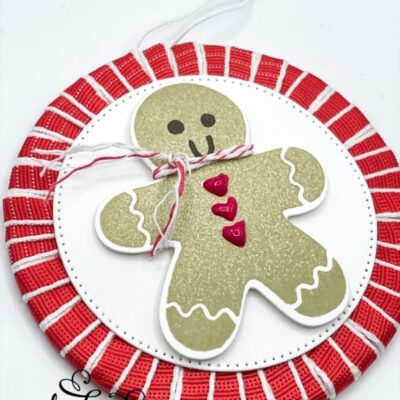 Gingerbread Man Ribbon Spool Ornament