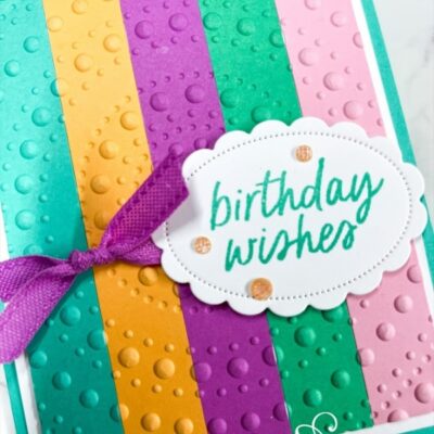 Dotted Circles In Color Birthday Card