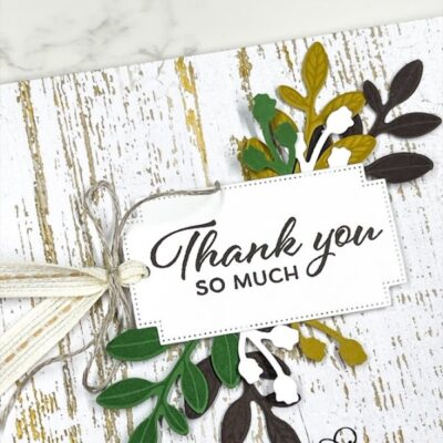 Layering Leaves Thank You Card