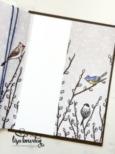 Winterly Tree Tops Fun Fold DSP Card - Made to Create with Lisa