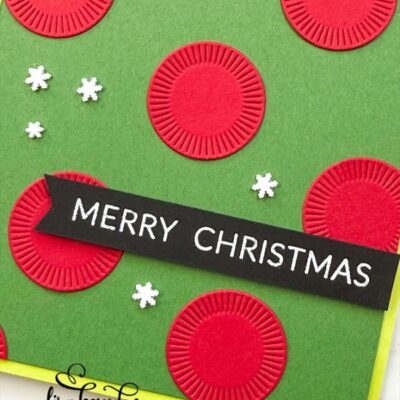 Merry Christmas Circle Die Card