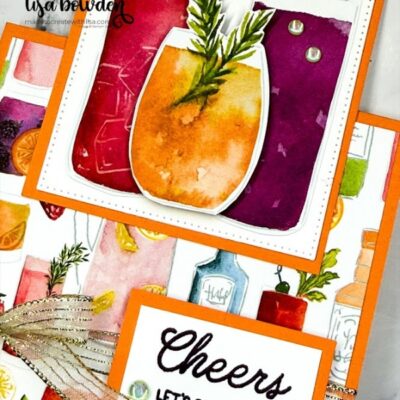 Cheers & Sips Square Fold Card