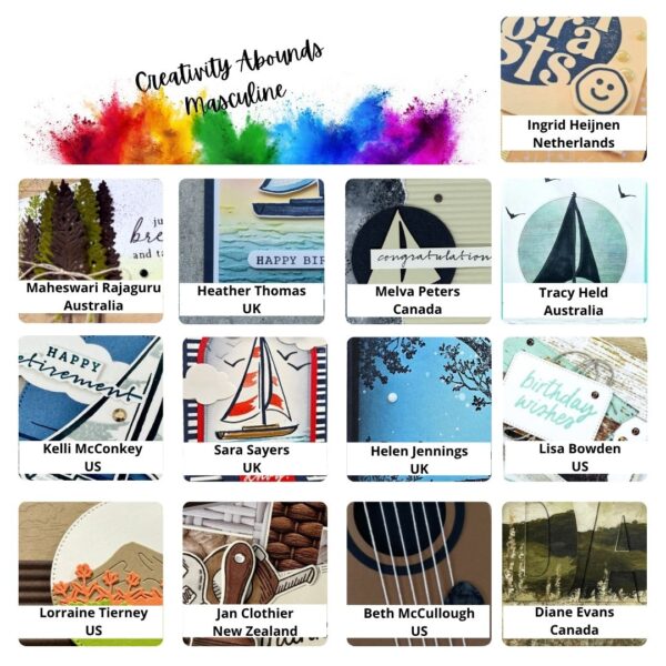 Masculine Theme - Creativity Abounds Mega Tutorial Pack (June2025)