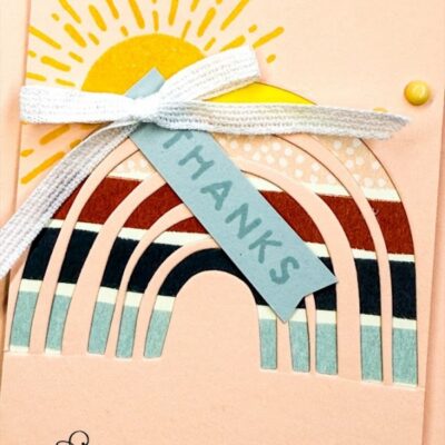 Sunshine Vibes Rainbow Thanks Card