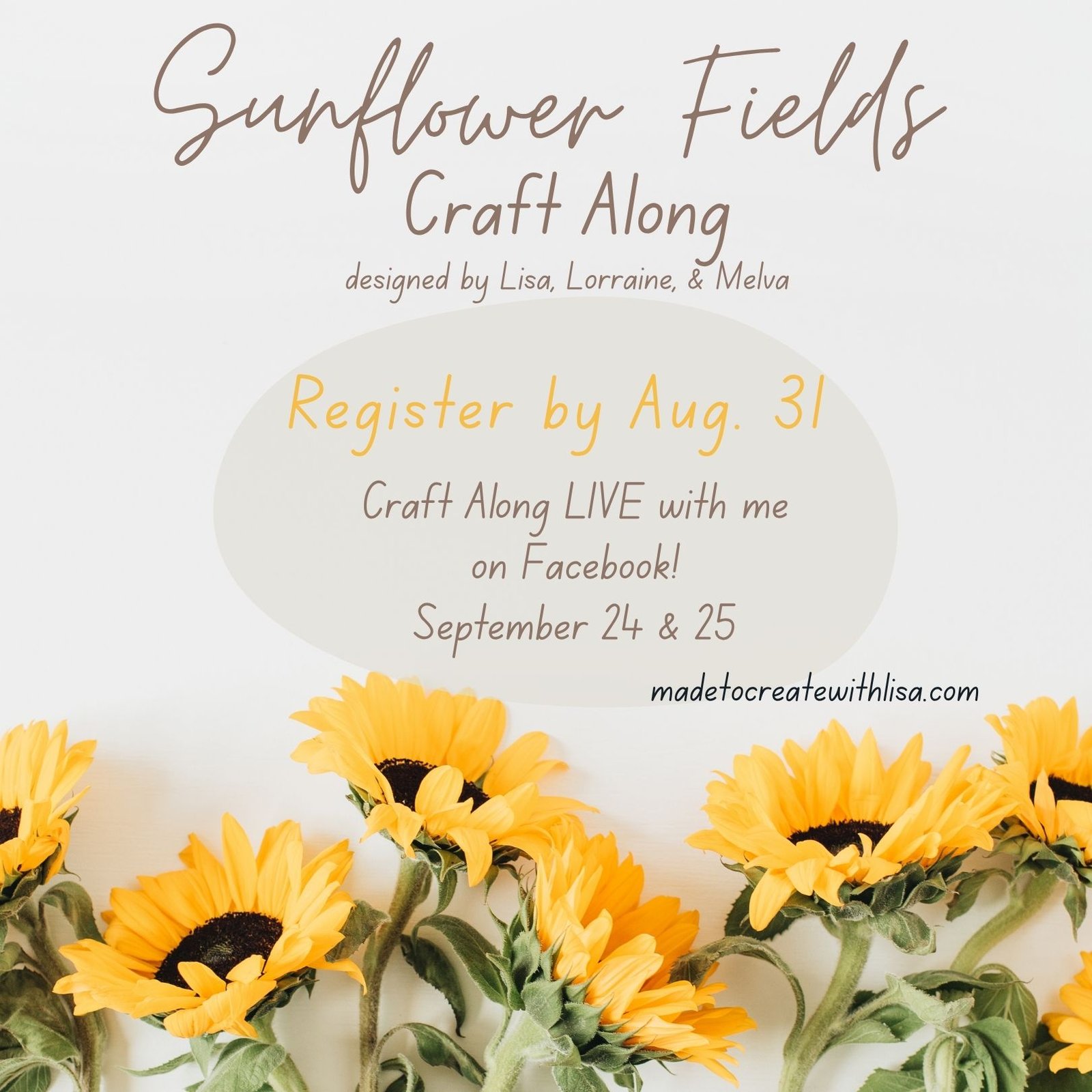 *TUTORIAL ONLY* Sunflower Fields Craft Along